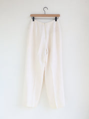 Vintage Bill Blass Ivory Linen Trousers