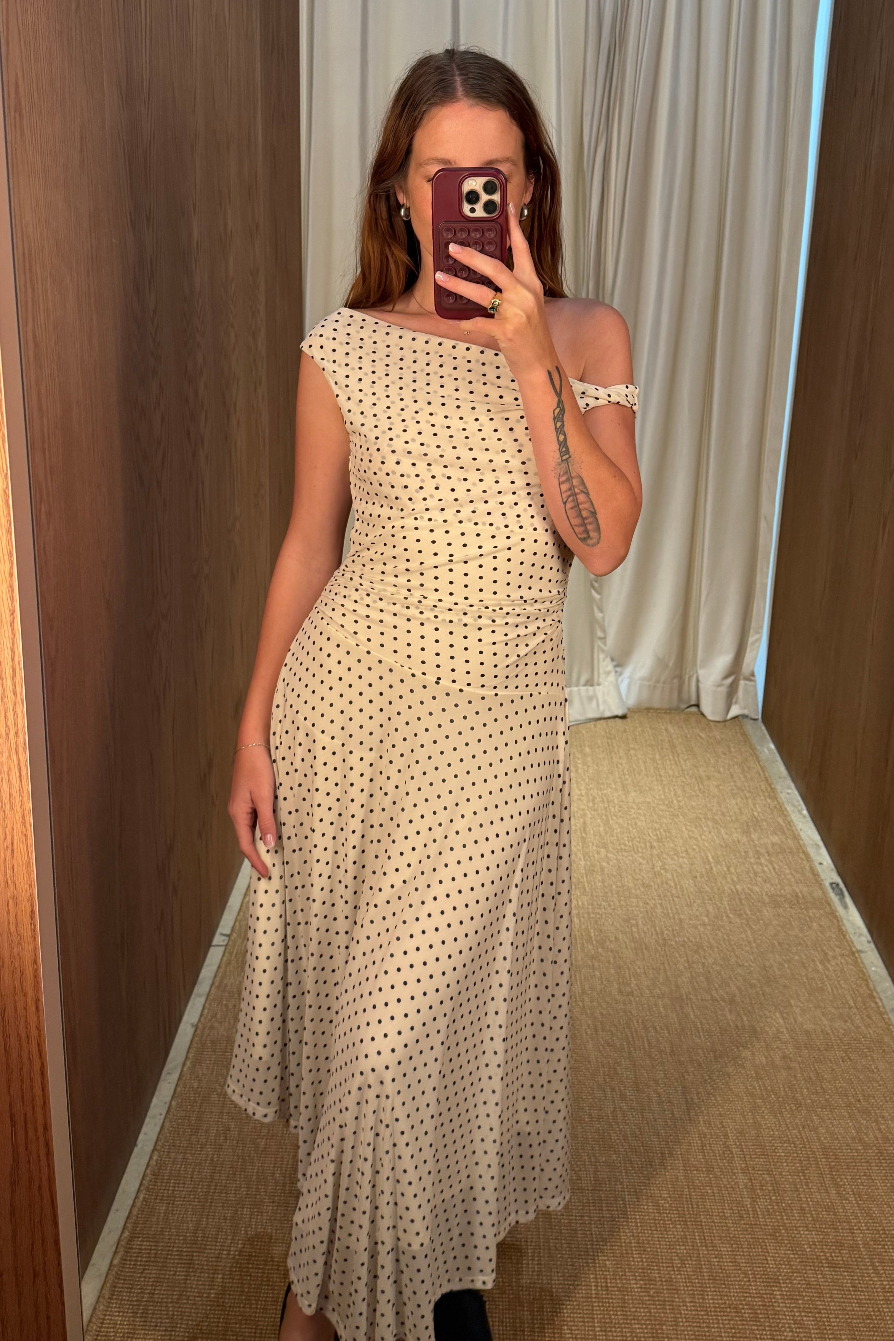Ivory Polka Dot Ciarra Dress