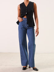 St. Agni Mid Rise Wide Leg - Denim Blue