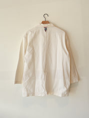 Vintage 90s Ivory Denim Chore Jacket