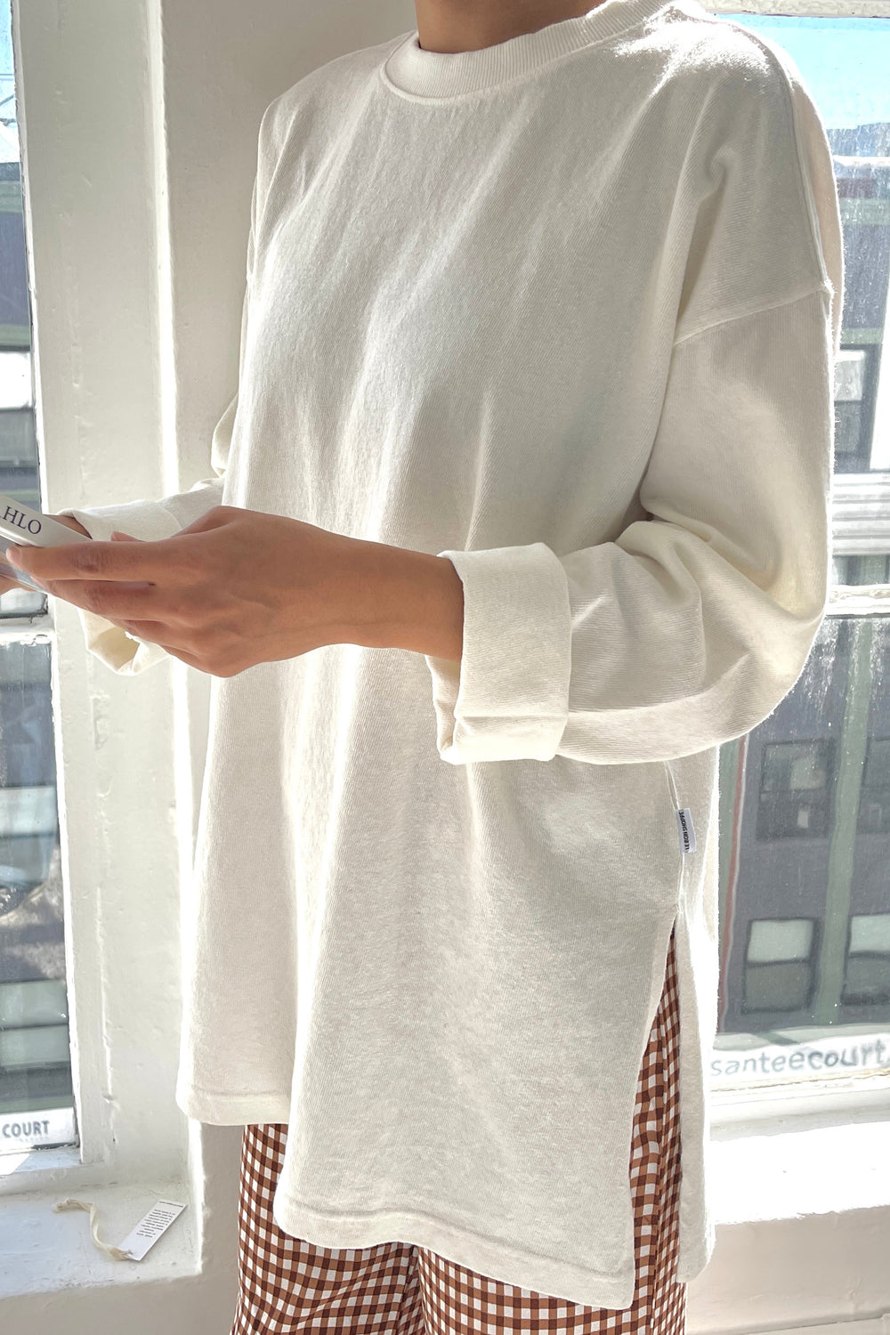 Le Bon Shoppe White Sunday Long Sleeve Tee