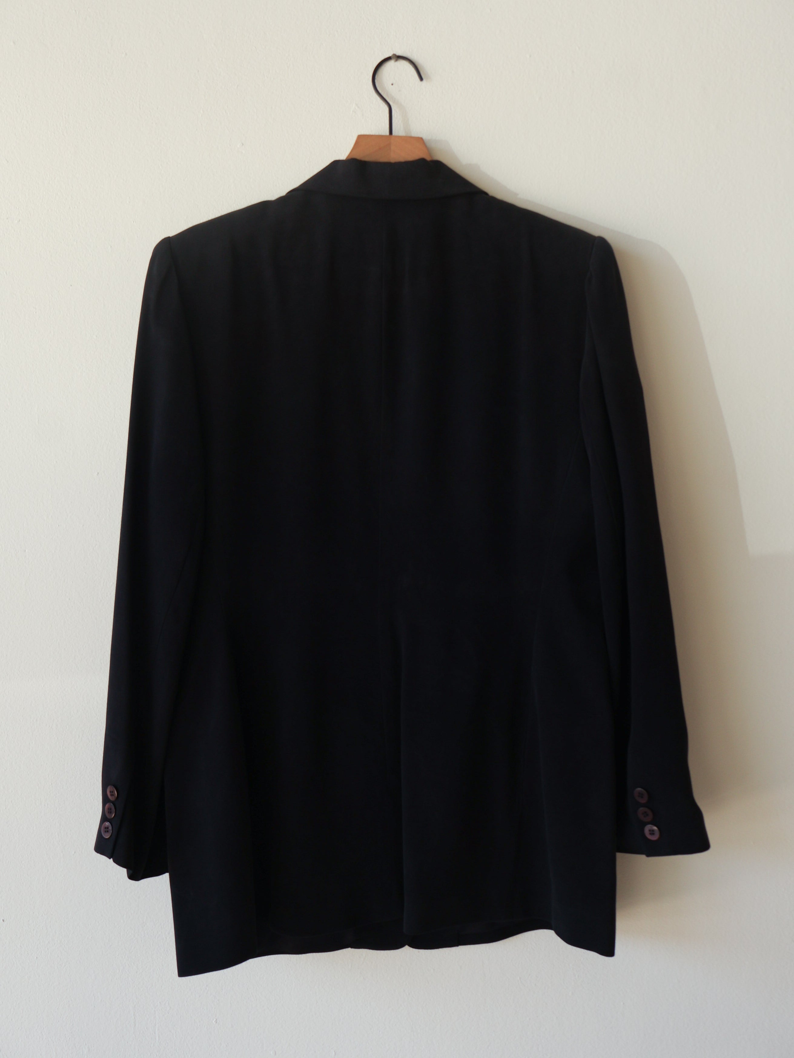 Vintage Navy Silk Blazer