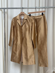 Vintage Gold Silk Jacket + Pant Suit