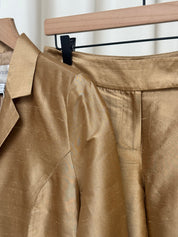 Vintage Gold Silk Jacket + Pant Suit