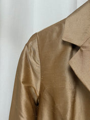 Vintage Gold Silk Jacket + Pant Suit