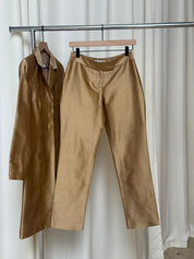 Vintage Gold Silk Jacket + Pant Suit