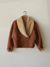 Vintage Sheepskin Crop Coat