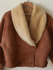Vintage Sheepskin Crop Coat