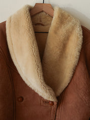 Vintage Sheepskin Crop Coat