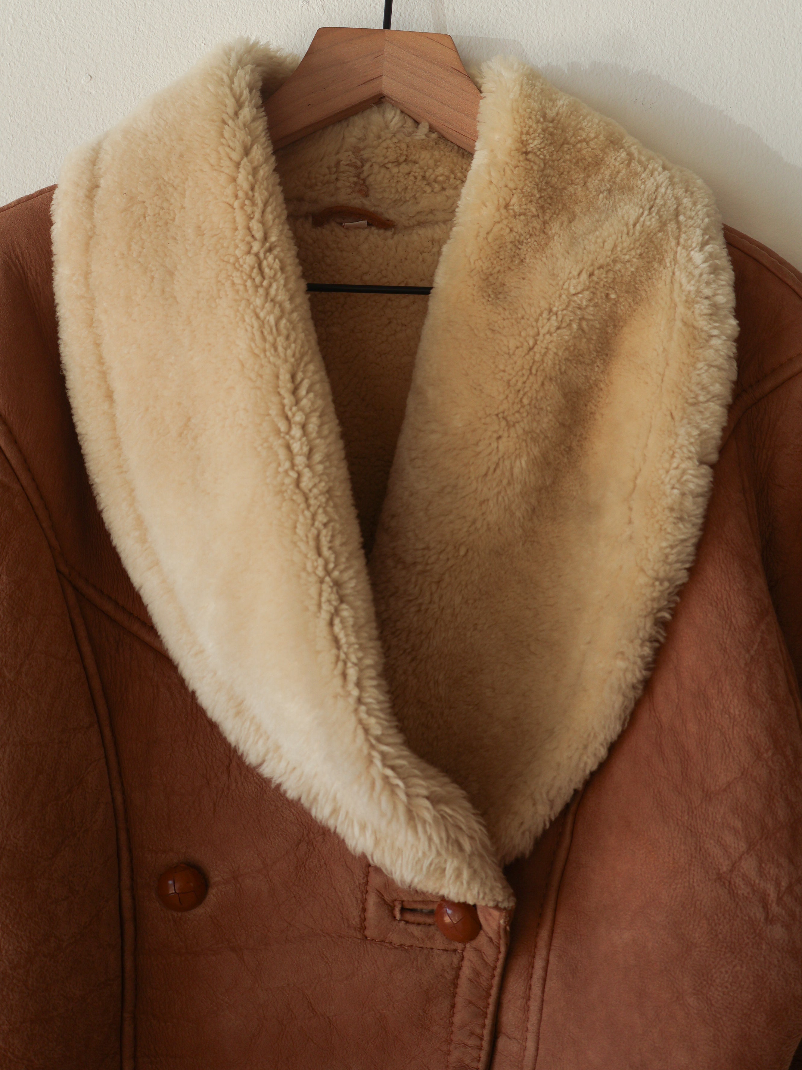 Vintage Sheepskin Crop Coat