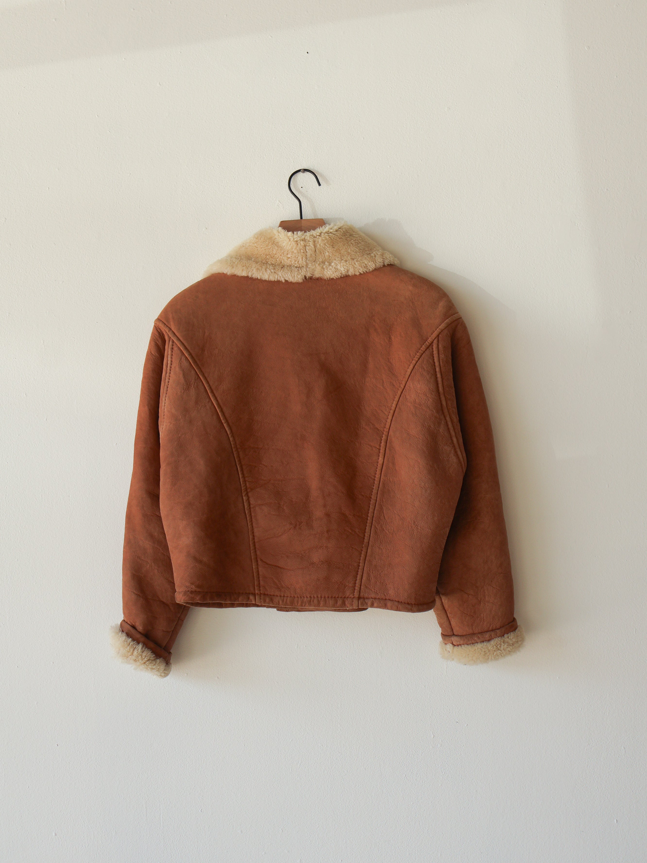 Vintage Sheepskin Crop Coat