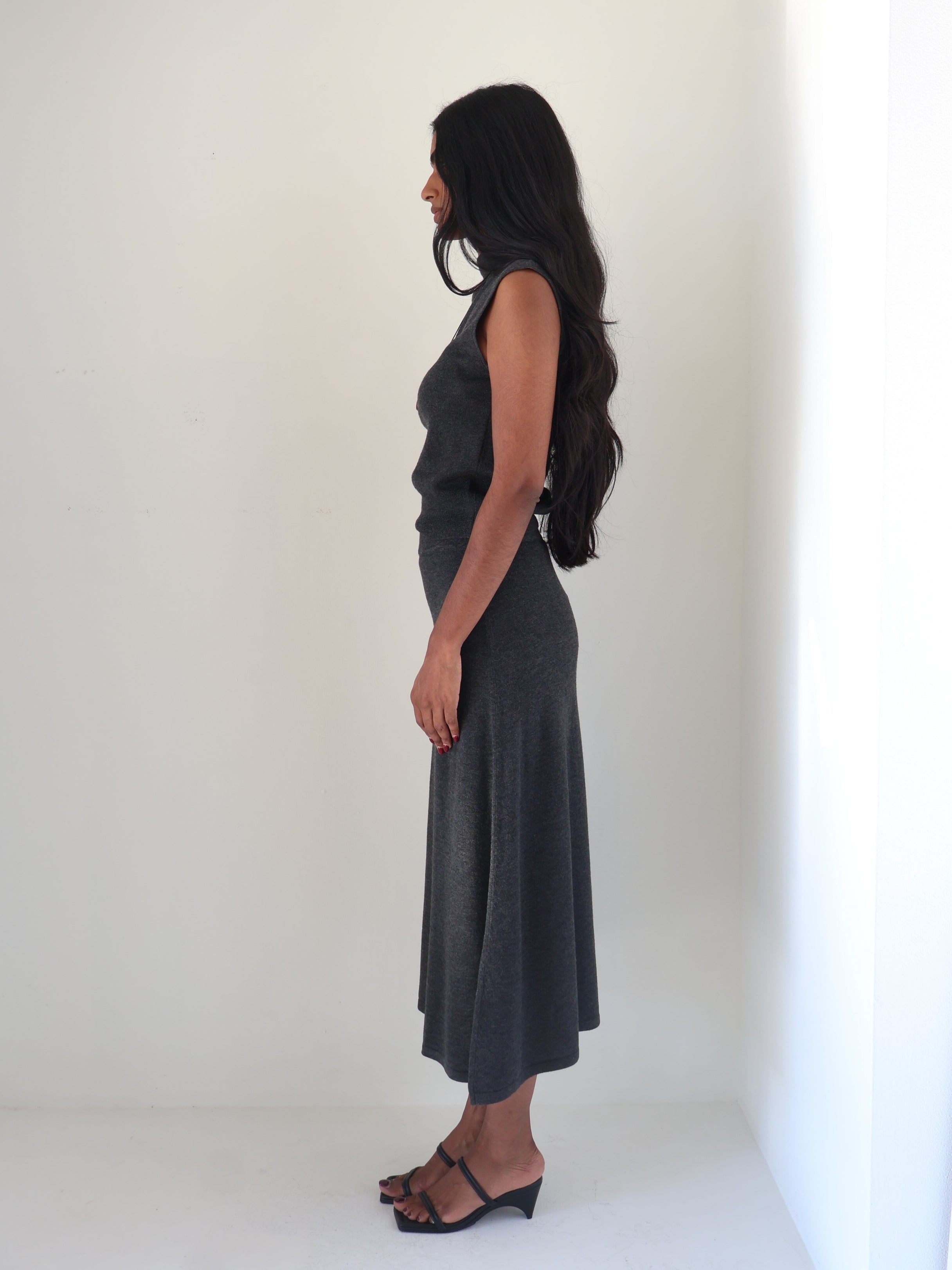 Charcoal Deora Sleeveless Sweater
