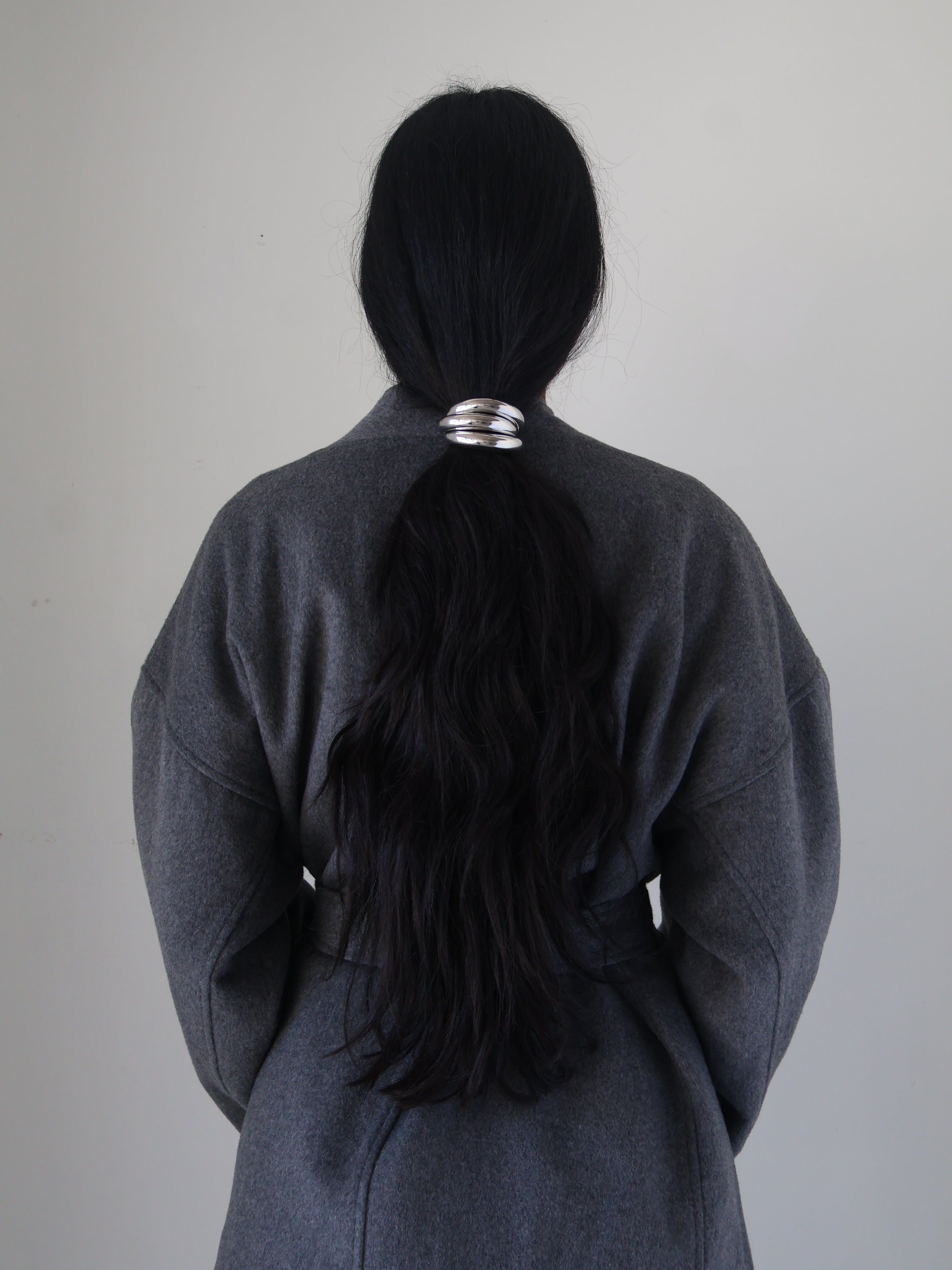 Silver Triple Arch Metal Hair Tie