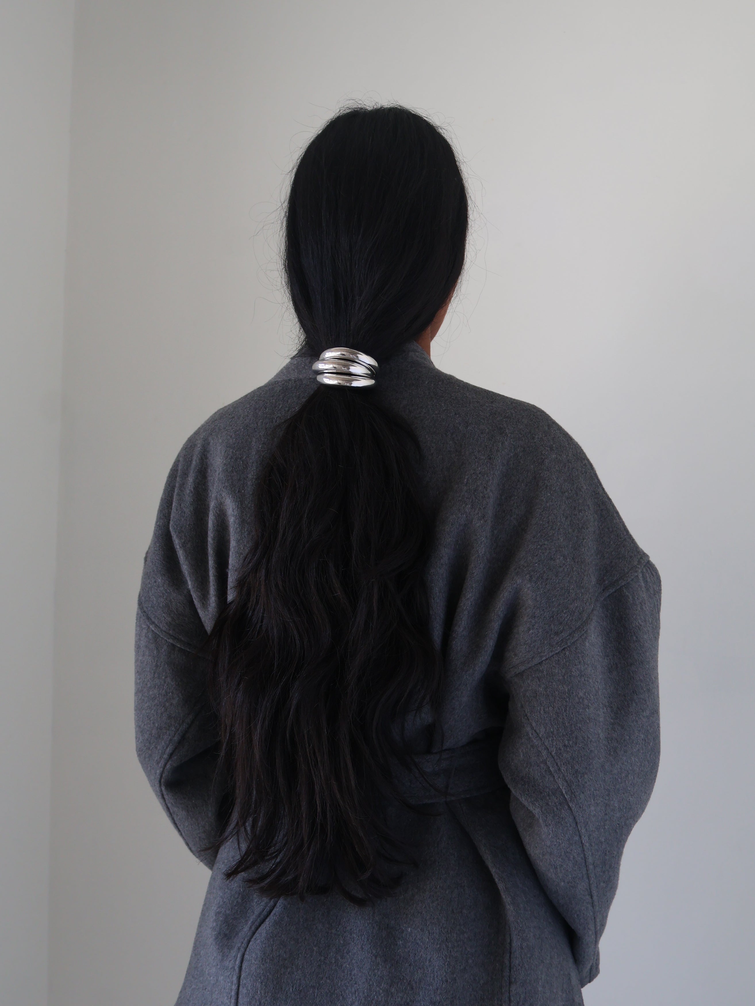 Silver Triple Arch Metal Hair Tie