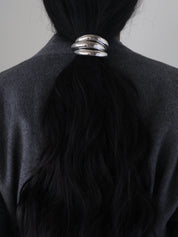 Silver Triple Arch Metal Hair Tie