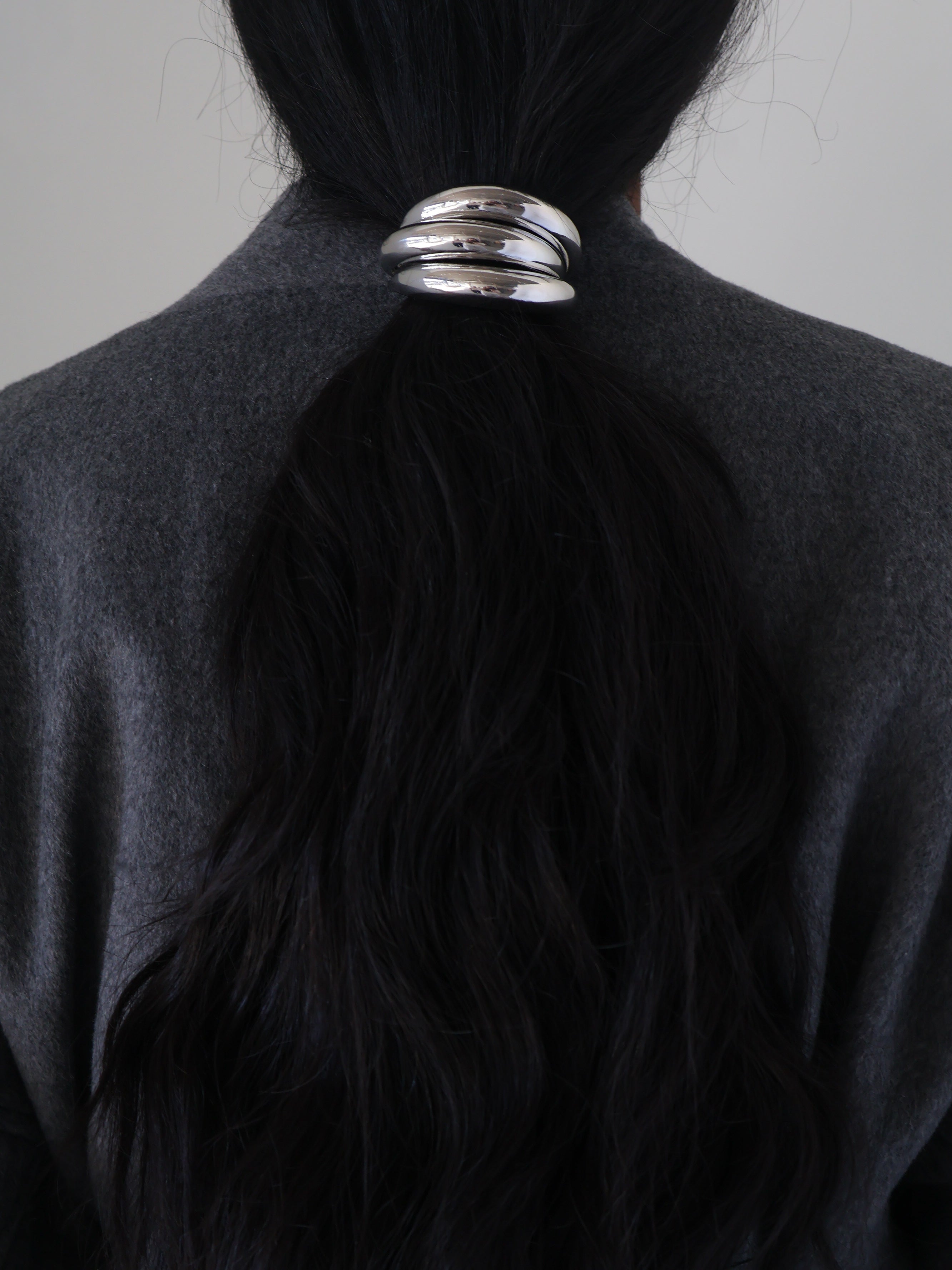 Silver Triple Arch Metal Hair Tie