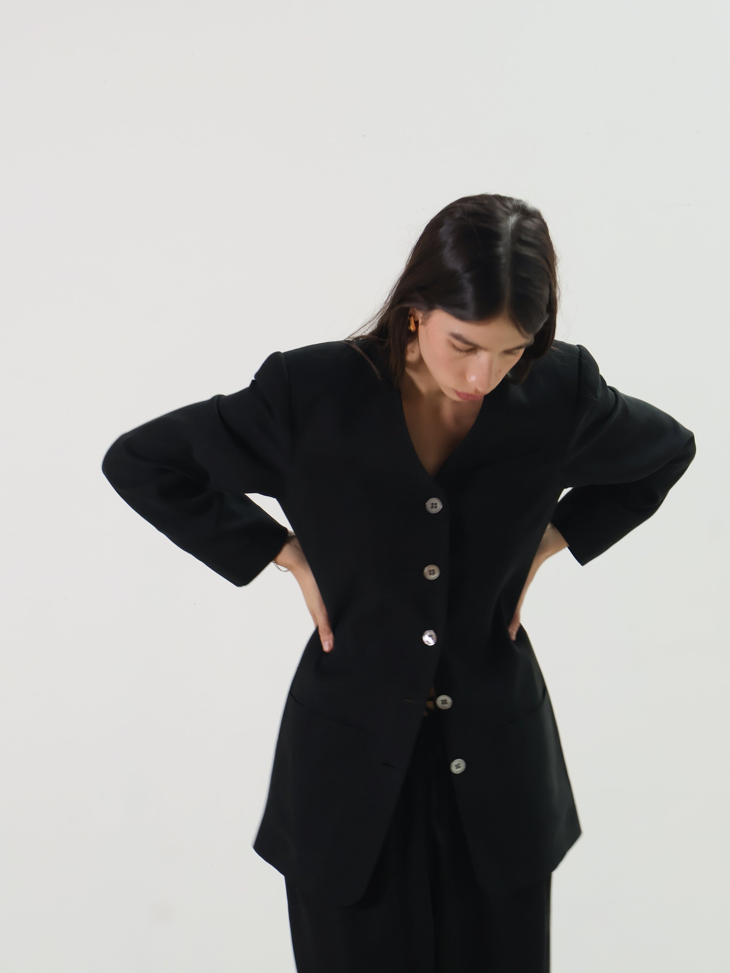 Vintage Black Neiman Marcus Silk Pantsuit