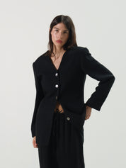 Vintage Black Neiman Marcus Silk Pantsuit