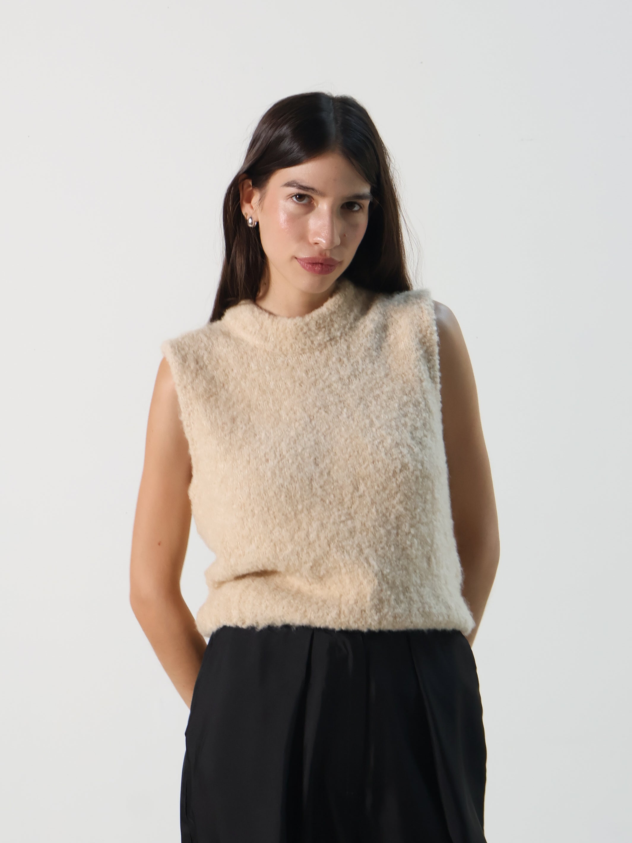 Cream Edlyn Sleeveless Sweater