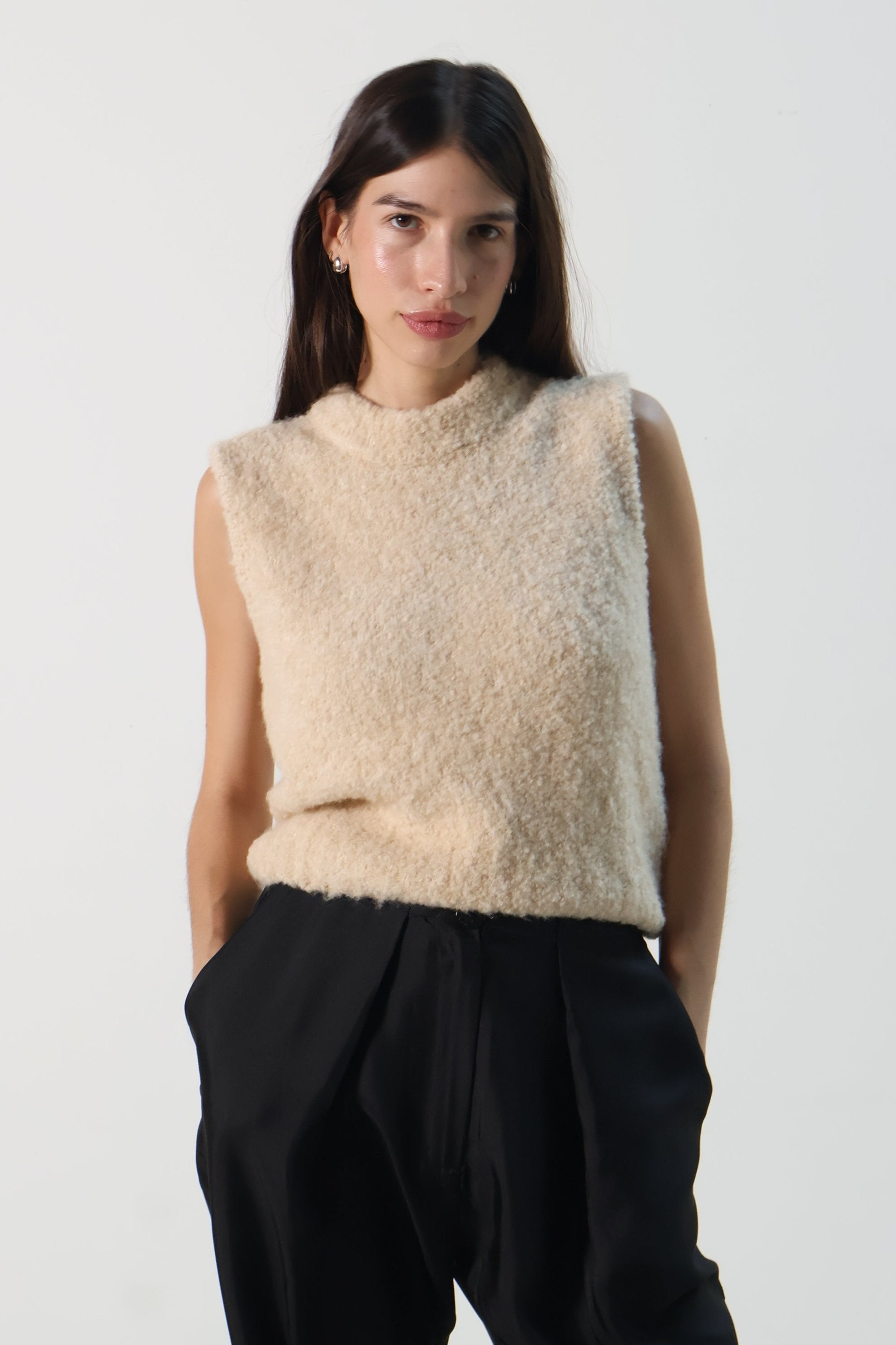 Cream Edlyn Sleeveless Sweater