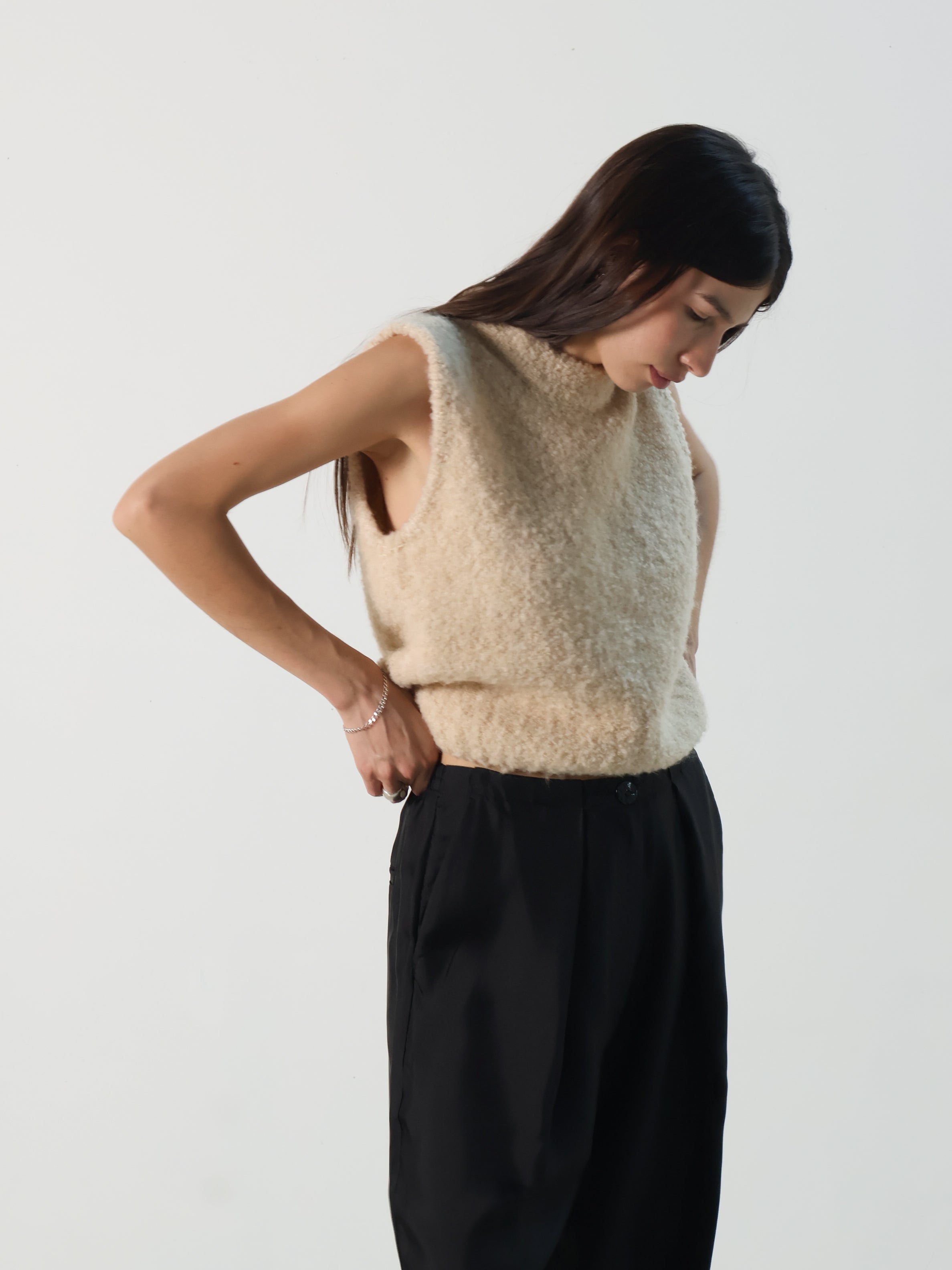 Cream Edlyn Sleeveless Sweater