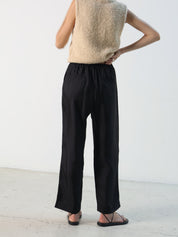 Marle Black Silk Galina Pants