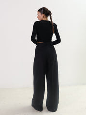 Geel Black Cropped Ollie Cardigan