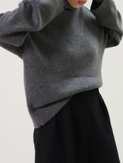 Rue Sophie Heather Grey Adel Turtleneck Sweater