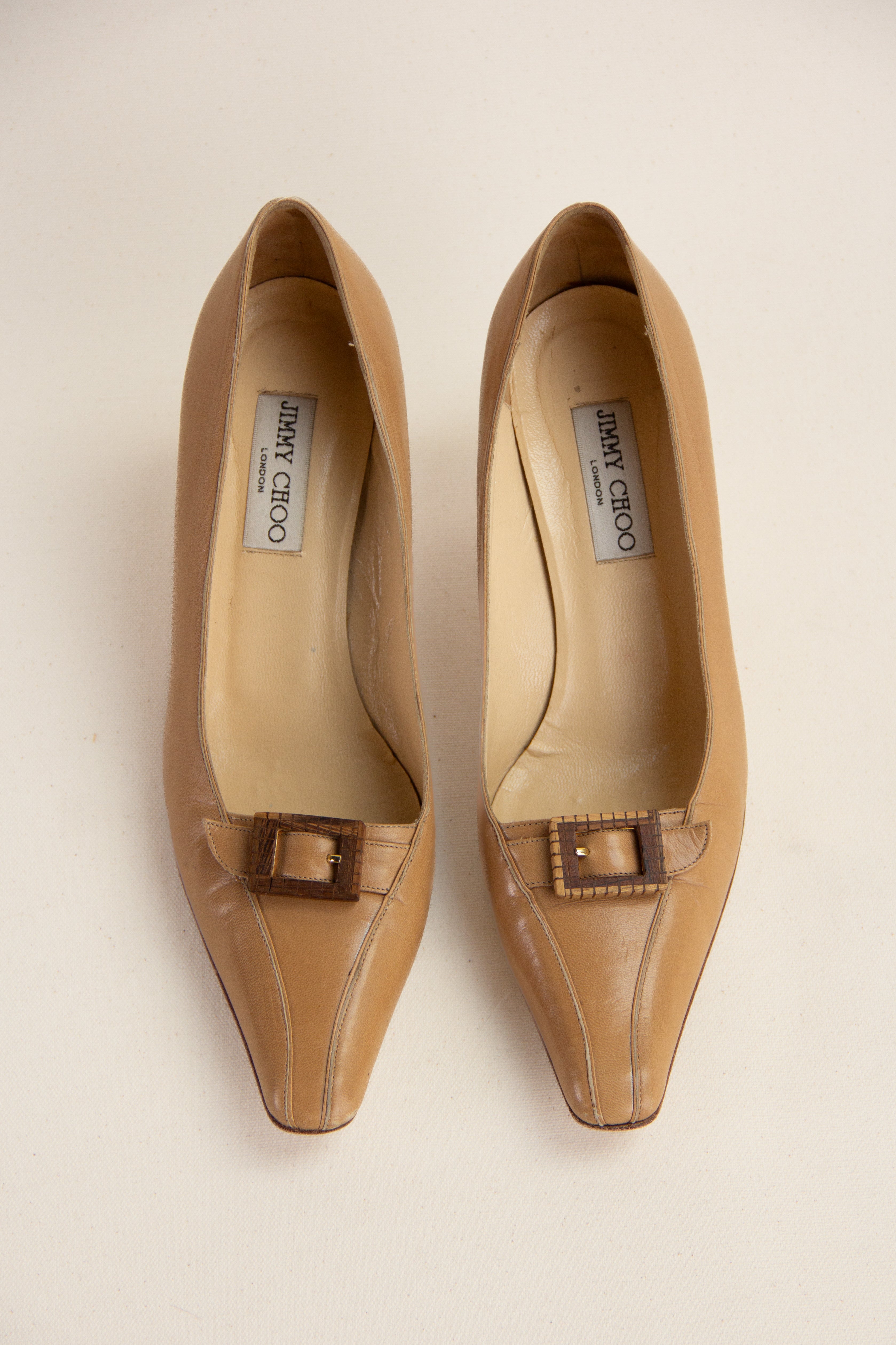 Jimmy shops choo beige pumps