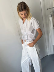 Deiji Studios White Square Pocket Pant