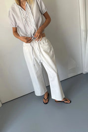 Deiji Studios White Square Pocket Pant
