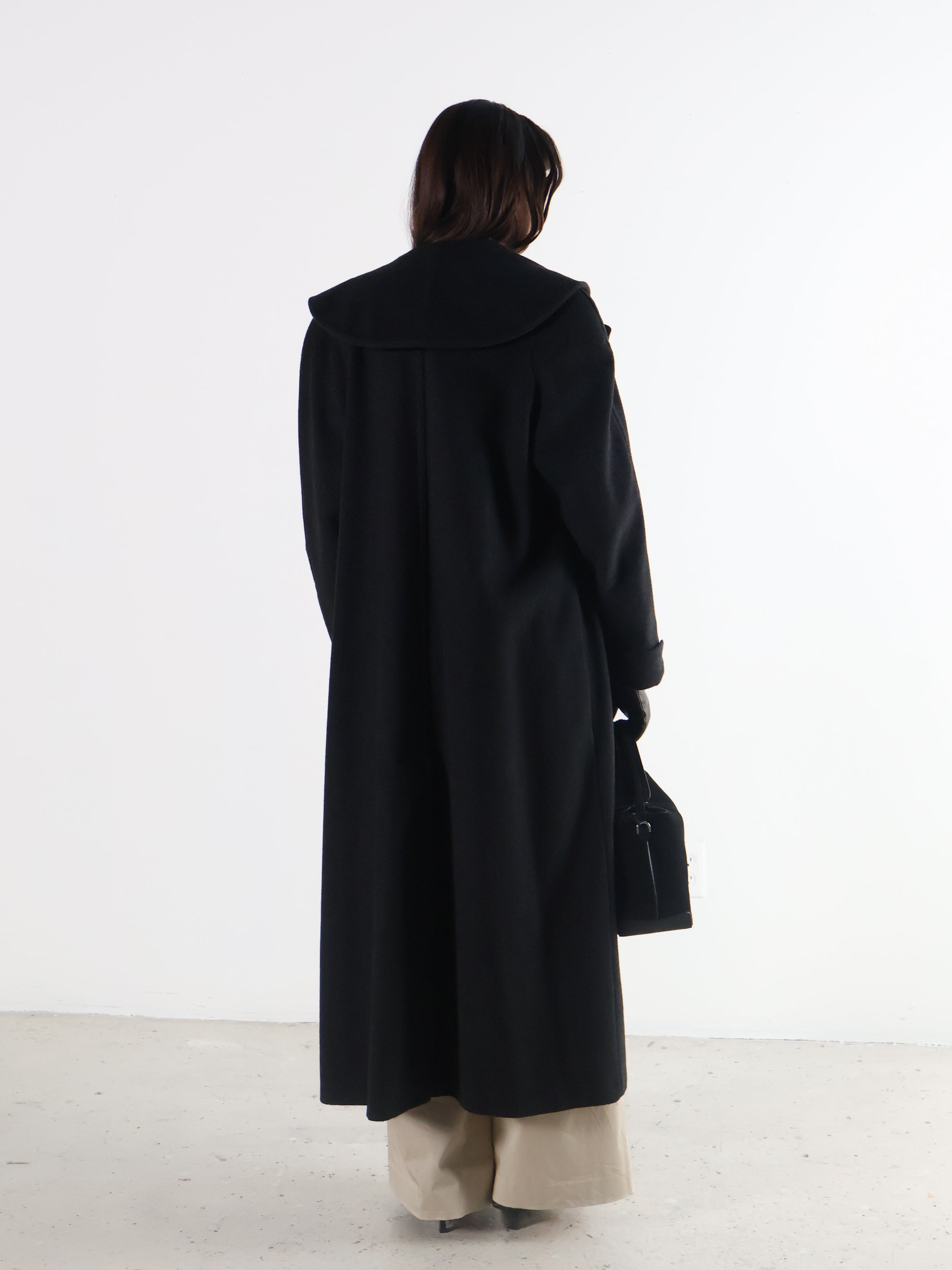 Vintage Cashmere & Wool Gray Long Coat