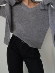 Grey Remi Cashmere Sweater