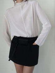 Rue Sophie Allard Silk Mock Neck Top