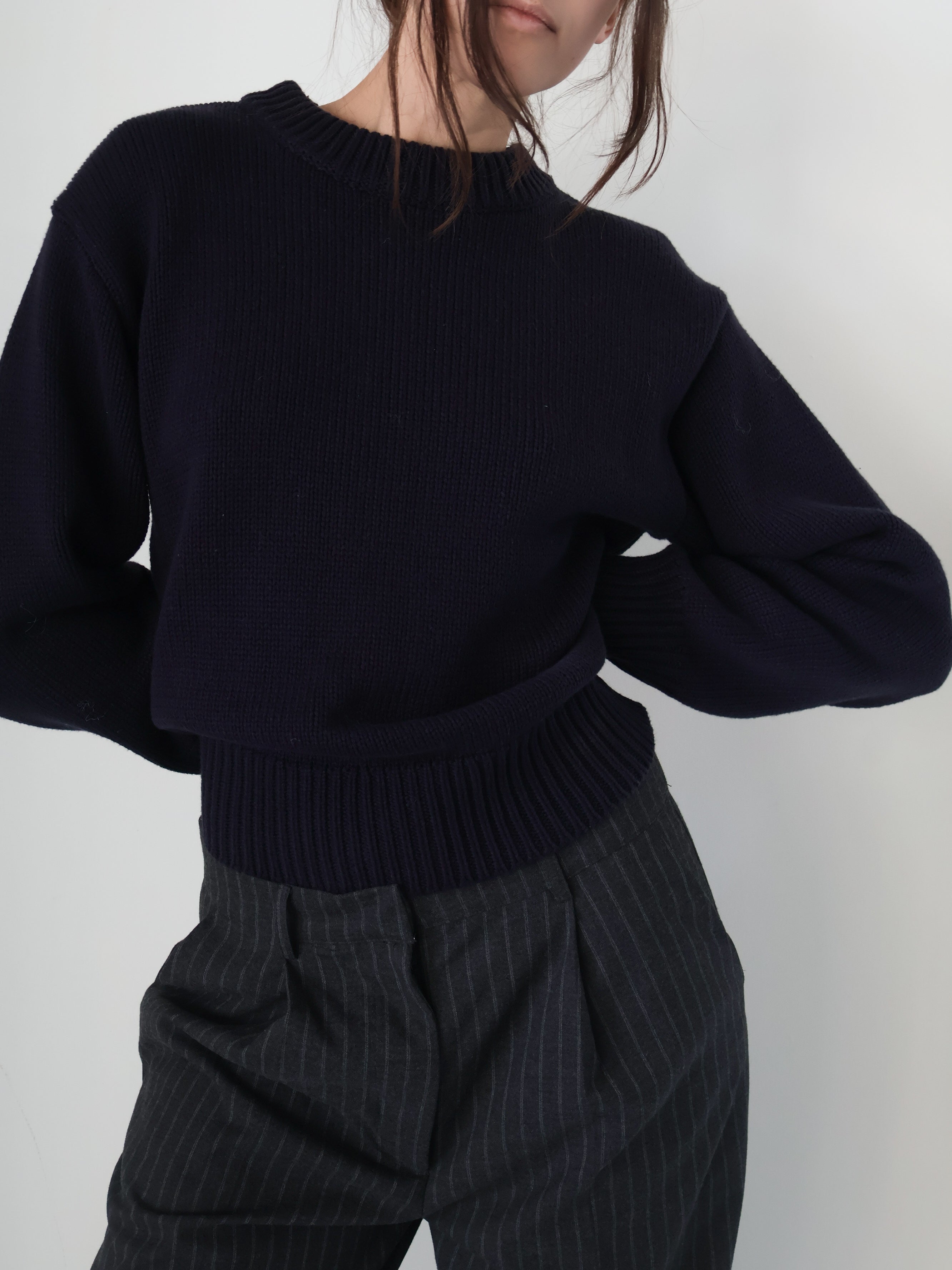 Midnight Cropped Ralph Sweater