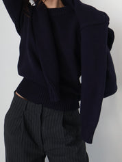 Midnight Cropped Ralph Sweater