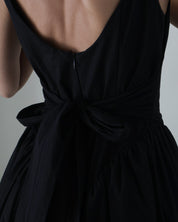 Black Contoured Waist Vinya Dress