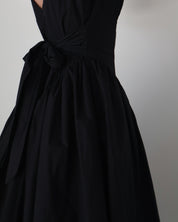 Black Contoured Waist Vinya Dress