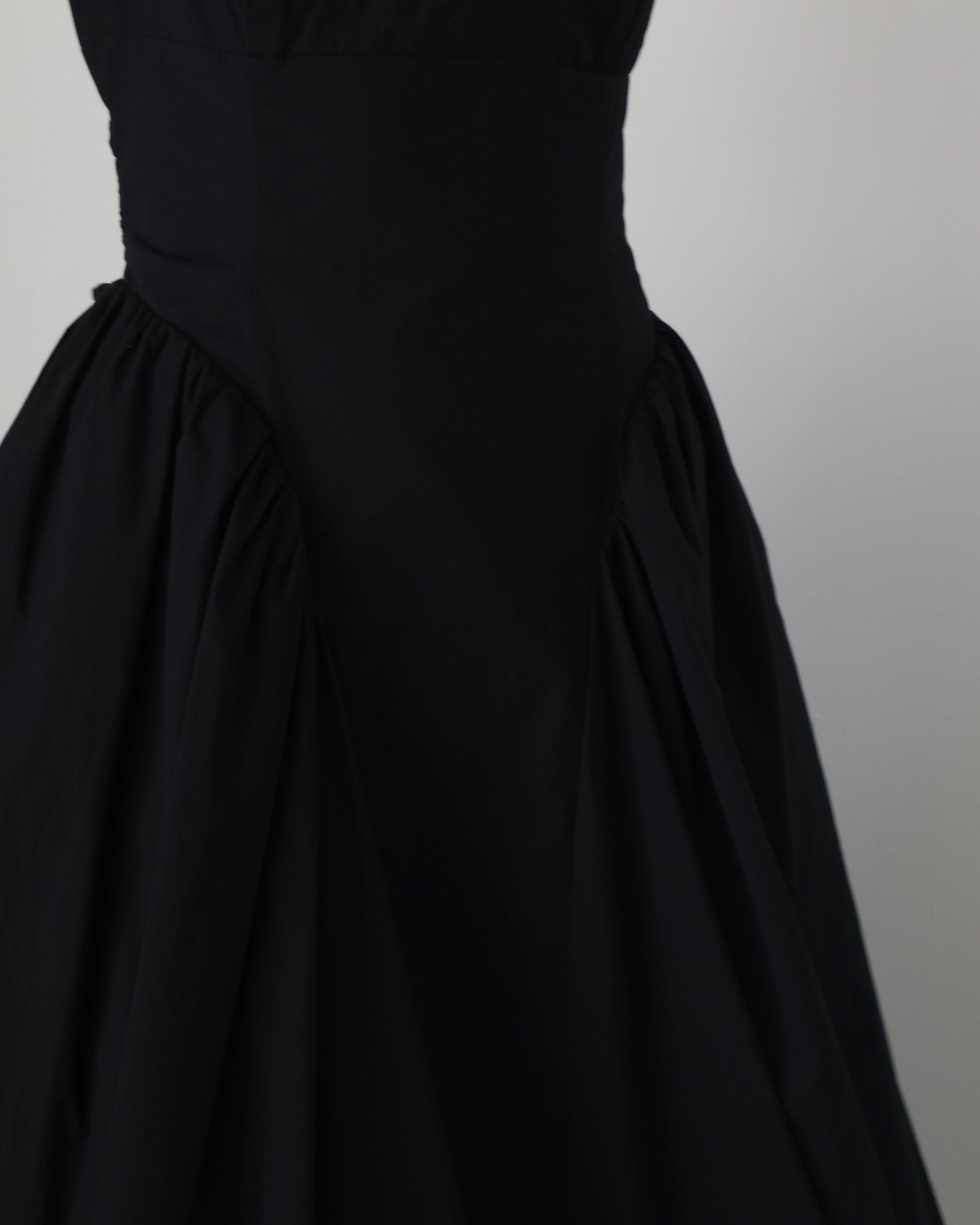 Black Contoured Waist Vinya Dress