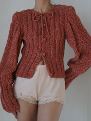 Vintage Crochet Mutton Cardigan