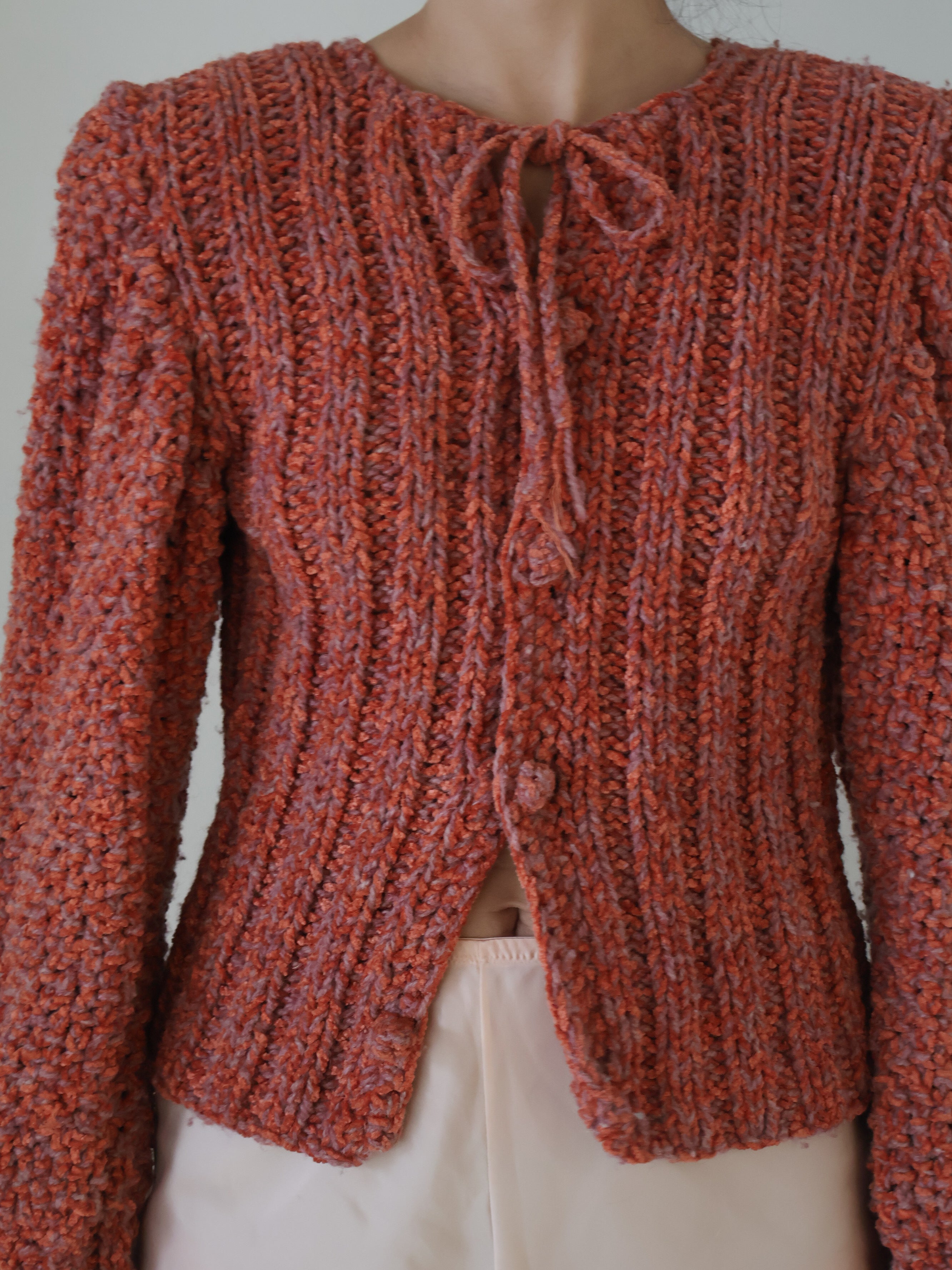 Vintage Crochet Mutton Cardigan