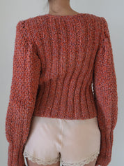 Vintage Crochet Mutton Cardigan