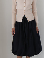 Black Bella Midi Bubble Skirt