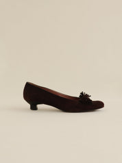 Vintage Brown Suede Kitten Heels