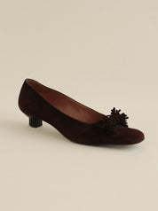 Vintage Brown Suede Kitten Heels