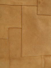 Vintage Tan Suede Patchwork Tote