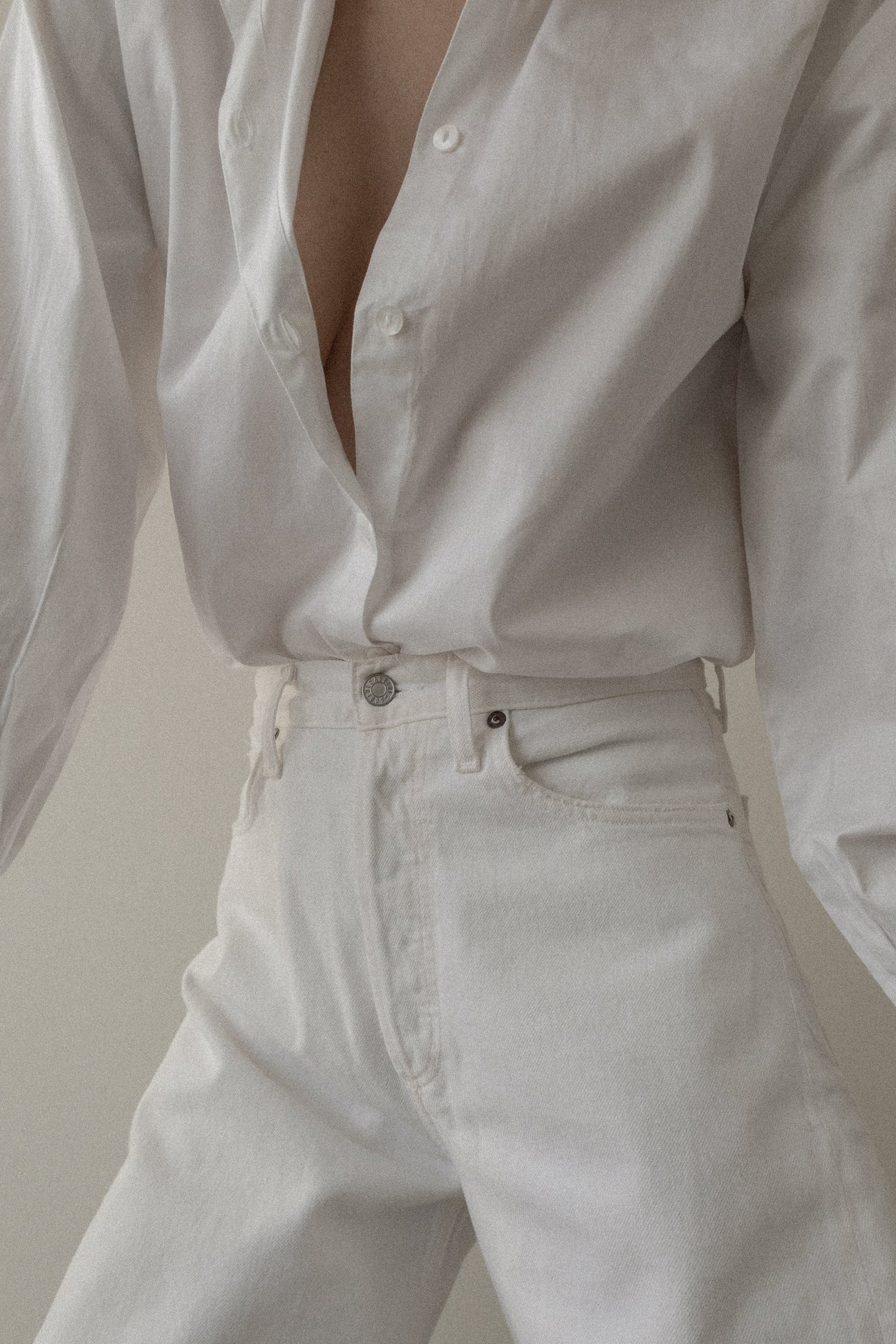 White Museo Poplin Button Down Shirt