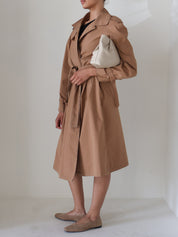 Vintage Caramel Belted Trench