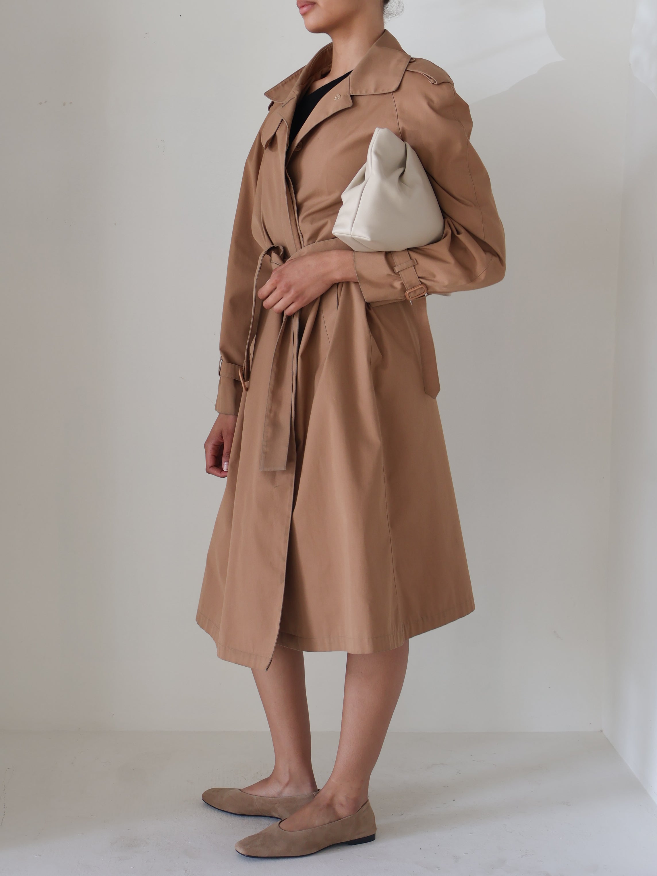Vintage Caramel Belted Trench