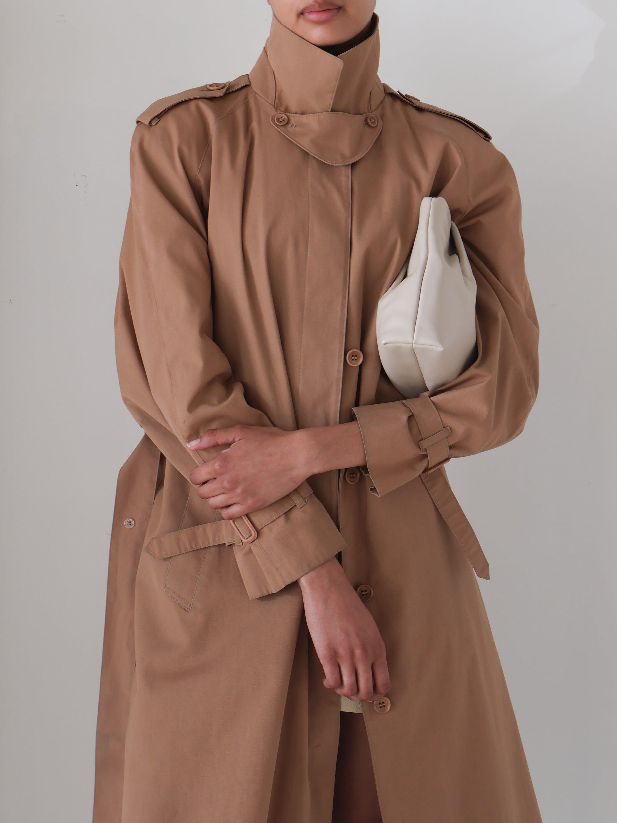 Vintage Caramel Belted Trench